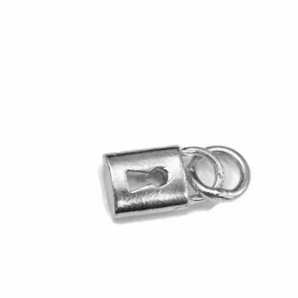 Small Lock .925 Sterling Silver Charm pendant - Picture 2 of 3